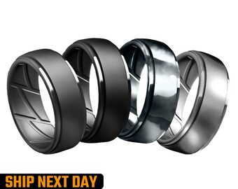 Silicone Ring pack 4 Colors, Flexible Workout Rings for Men & Women Dersa