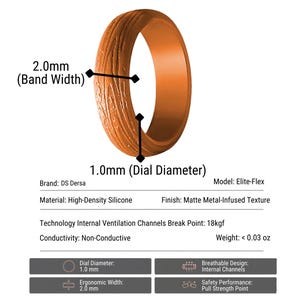 Tree Bark Texture Silicone Ring Set – Colorful, Lightweight, Flexible image 8