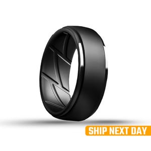 Silicone Ring : Black Colors, Flexible Workout Rings for Men & Women Dersa