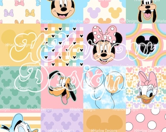 Sensational Six Preppy Pastels Patchwork Seamless Pattern 12x12 300 DPI