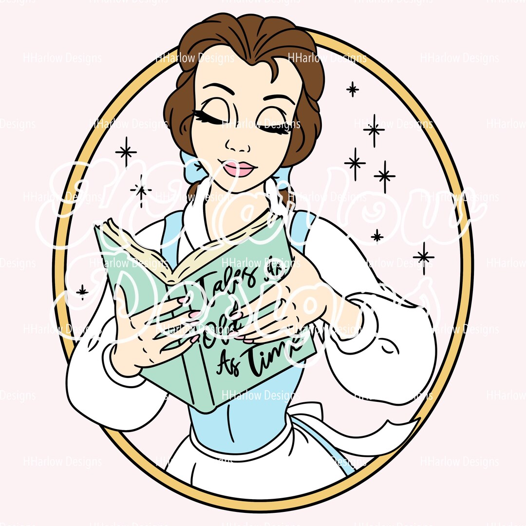 Belle Reading Pastel PNG 300 DPI Etsy belle-reading-pastel-png-300-dpi-etsy