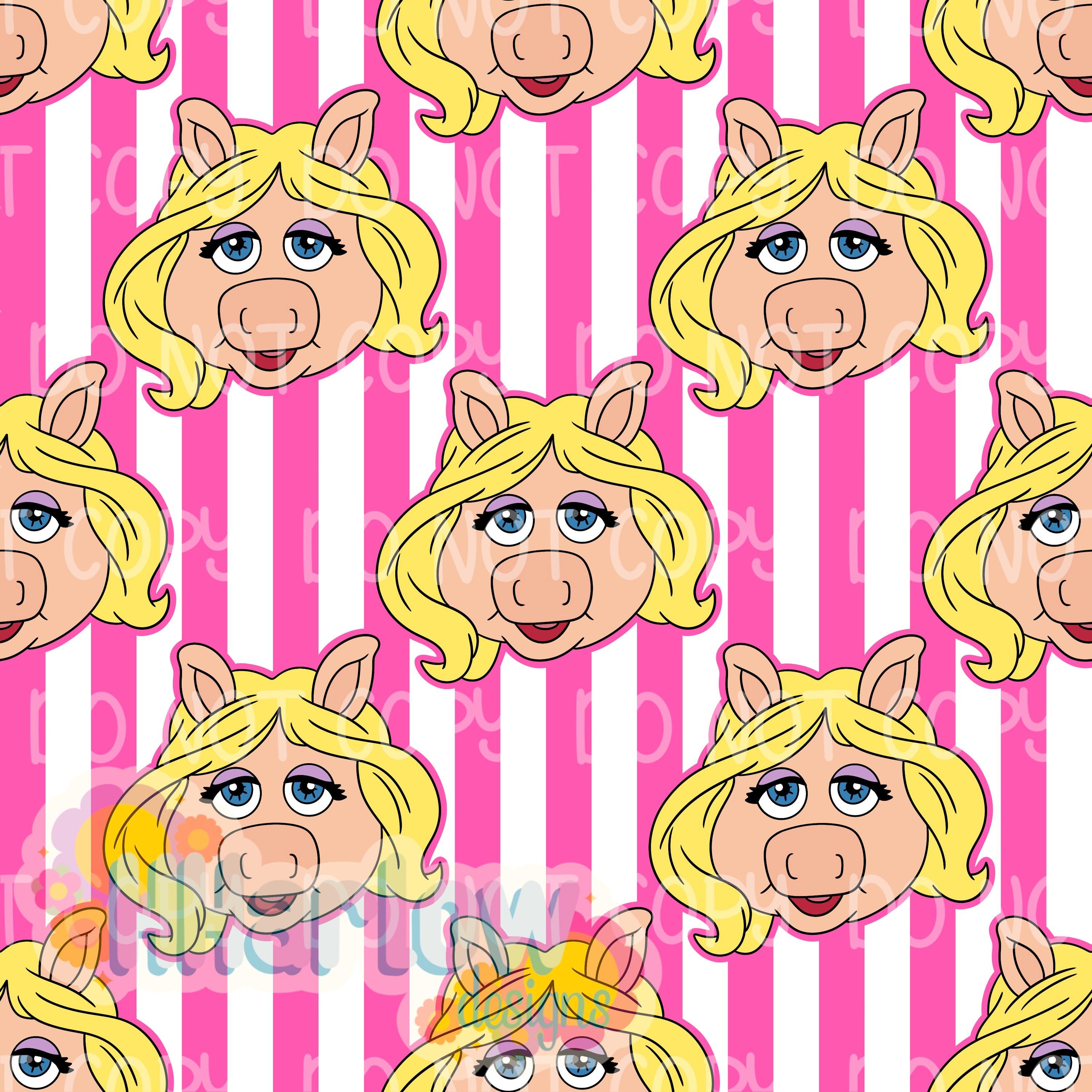 Striped Robe Muppet The Muppets Miss Piggy Stripe Seamless Pattern 12x12 300 DPI - Etsy