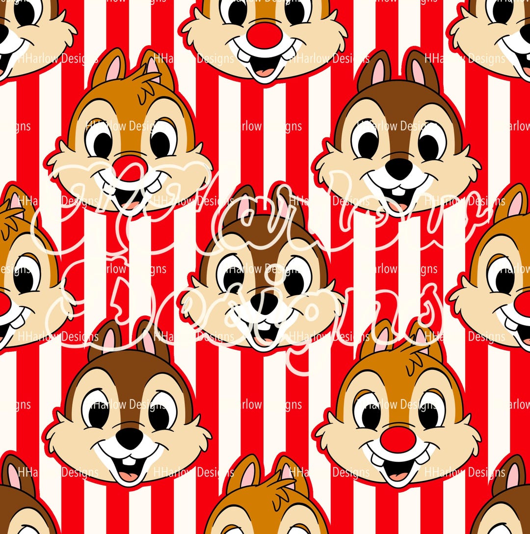 Chip N Dale Stripe Seamless Pattern 12x12 300 DPI - Etsy