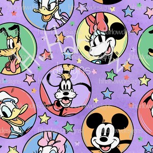 Sensationele zes retro paarse naadloze patroon 12 x 12 300 dpi
