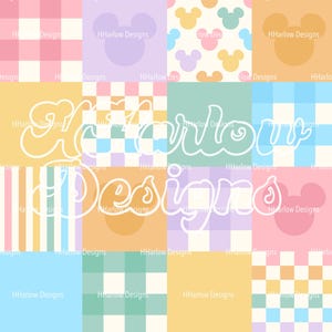 Sensational Six Preppy Pastels Patchwork Seamless Pattern 12x12 300 DPI