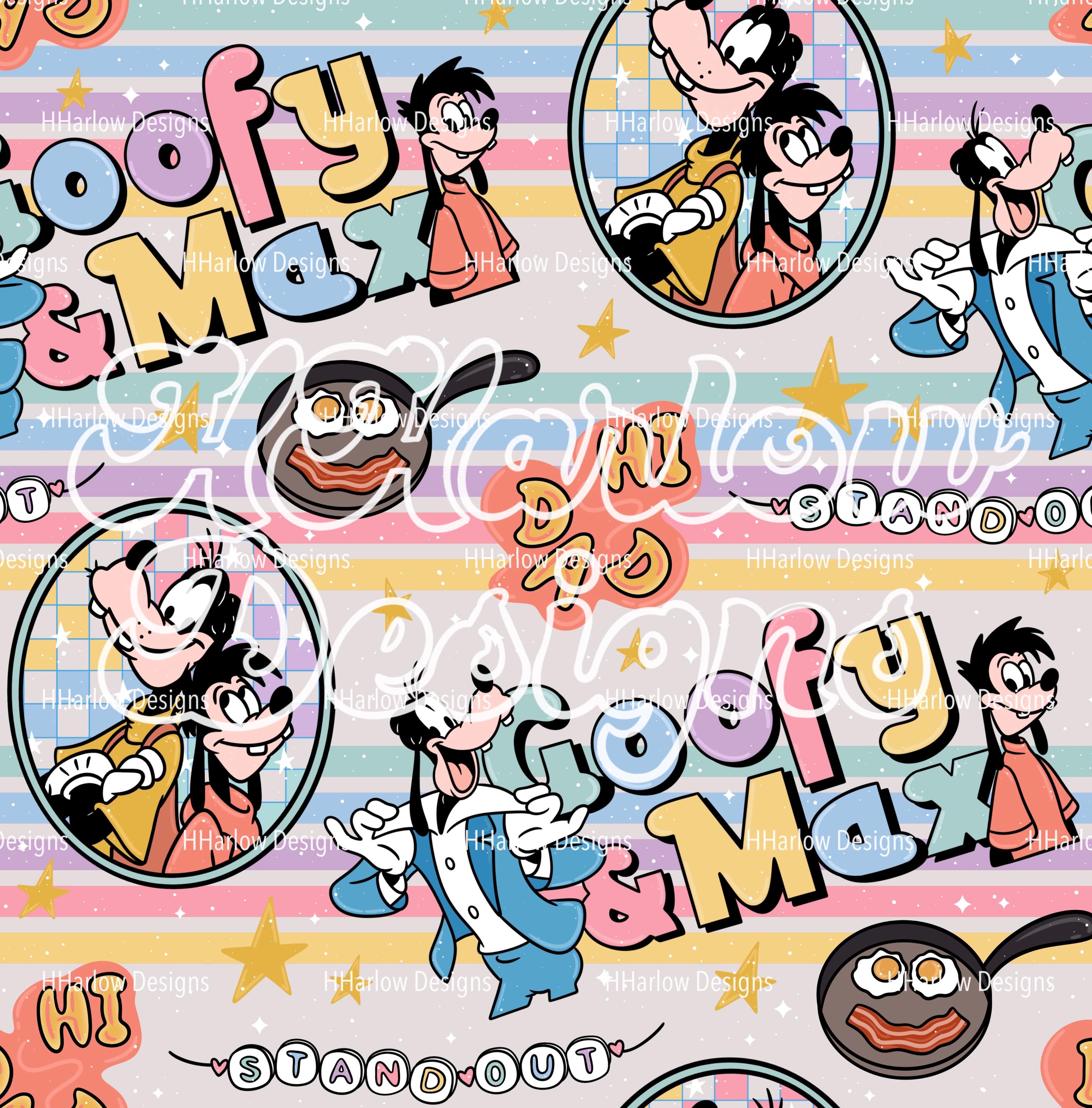 A Goofy Movie Retro Stripe Seamless Pattern 12x12 300 DPI - Etsy