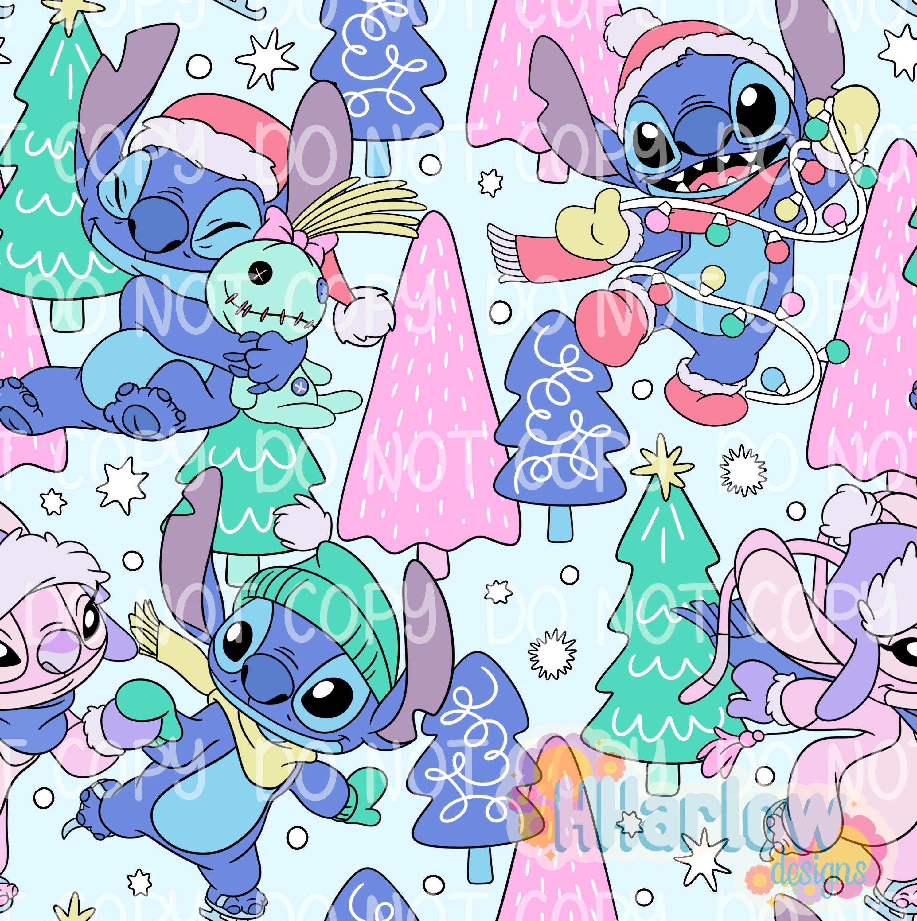 Stitch christmas wallpaper - Etsy México, image size:2986x3000