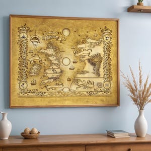 ACOTAR Prythian Map Poster: Fantasy Book Decor (Digital Download)