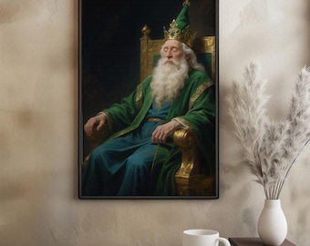 Retrato del Rey Mago: Impresión de Dark Academia inspirada en Albus (Descarga digital)