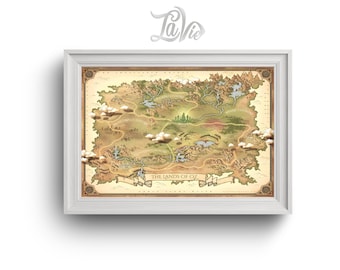 ファンタジー世界地図 | ヴィンテージ風中世地図 | アンティーク