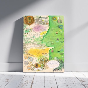Um mapa de Nárnia e dos países vizinhos, 1972 Pauline Baynes Mapa de Nárnia Pôster, Mapa das Crônicas de Nárnia, Mapa de Nárnia