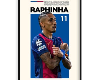 Flocage Raphinha #11 – Maillot Extérieur Barcelone 2024/2025, Neuf, Fabrication Française