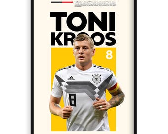 Toni Kroos, póster deportivo imprimible en alta resolución, idea de regalo para un aficionado al fútbol, arte deportivo