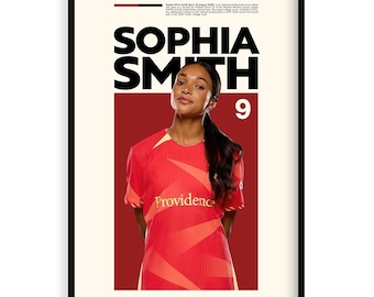 ソフィア・スミス サッカーポスター、スポーツファンアート（デジタルダウンロード）