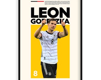 Leon Goretzka, póster deportivo imprimible en alta resolución, idea de regalo para aficionados al fútbol, arte deportivo