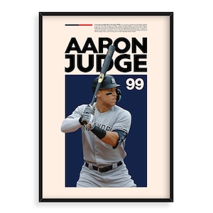 Aaron Judge, Poster sportivo stampabile ad alta risoluzione, Idea regalo per gli appassionati di baseball, Arte sportiva