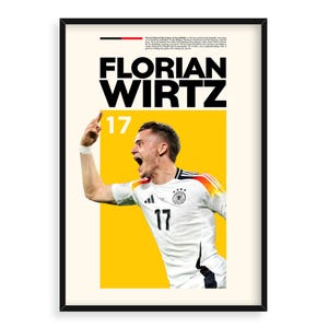 Florian Wirtz, High Resolution Printable Sports Poster, Soccer Fan Gift Idea, Sports Art
