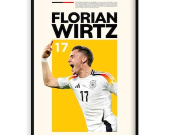 Florian Wirtz, póster deportivo imprimible en alta resolución, idea de regalo para aficionados al fútbol, arte deportivo