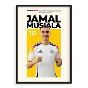 Jamal Musiala, High Resolution Printable Sports Poster, Soccer Fan Gift Idea, Sports Art