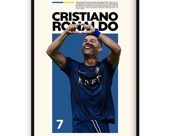 Cristiano Ronaldo, High Resolution Printable Sports Poster, Soccer Fan Gift Idea, Sports Art