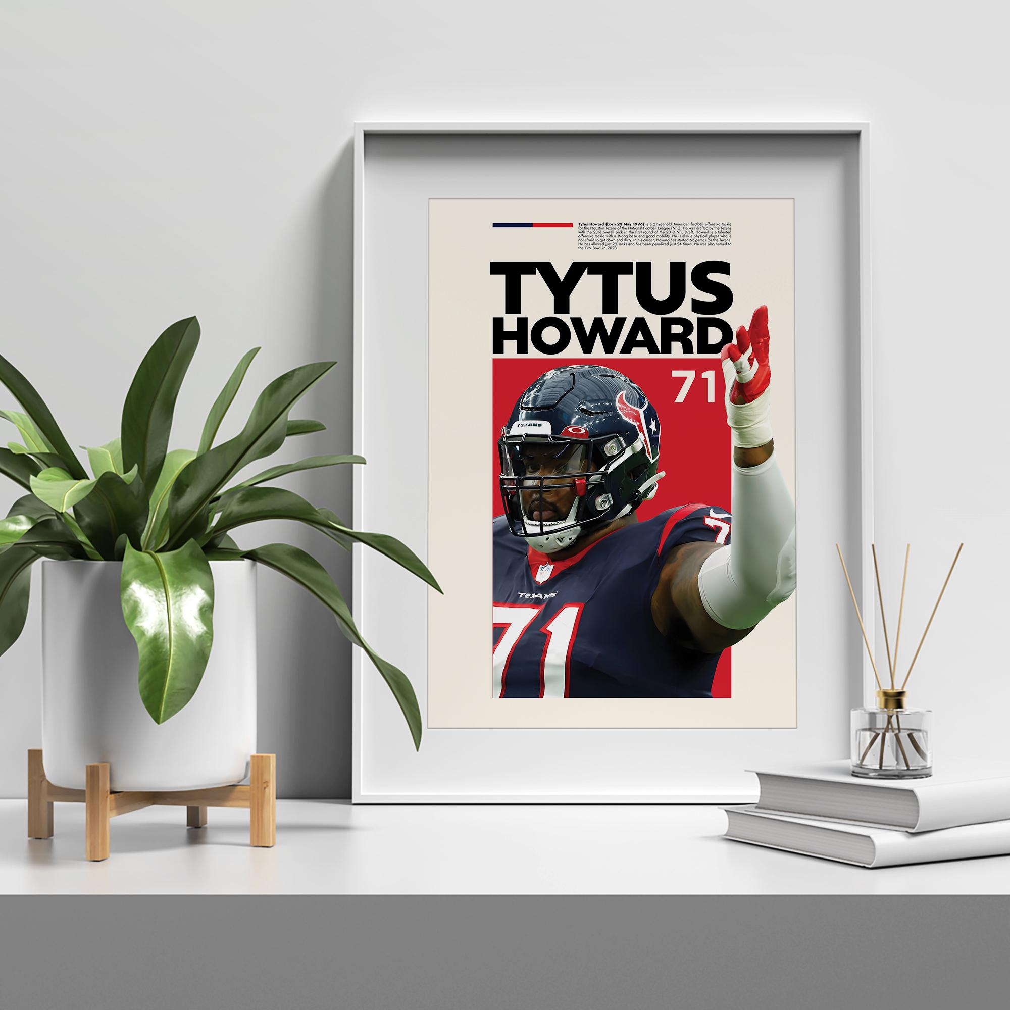 Howard Poster Tytus Howard, High Resolution Printable Sports Poster, Football Fan ...