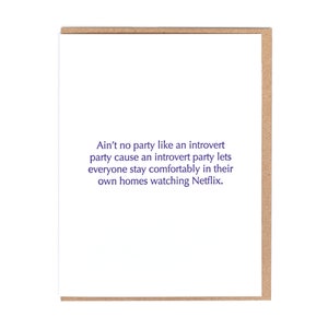 Introvert Party greeting card