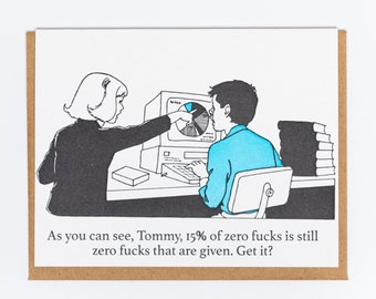 Fifteen Percent Letterpress Greeting Card