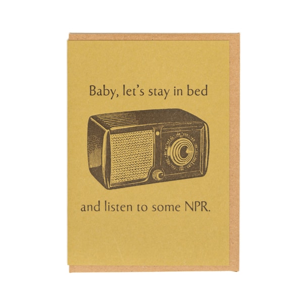 NPR Baby Letterpress Greeting Card