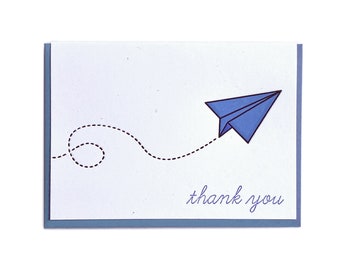 Airplane Thanks Greeting Card