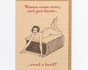 Sexy Books greeting card