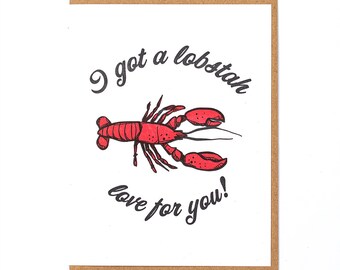 Lobstah Love Greeting Card