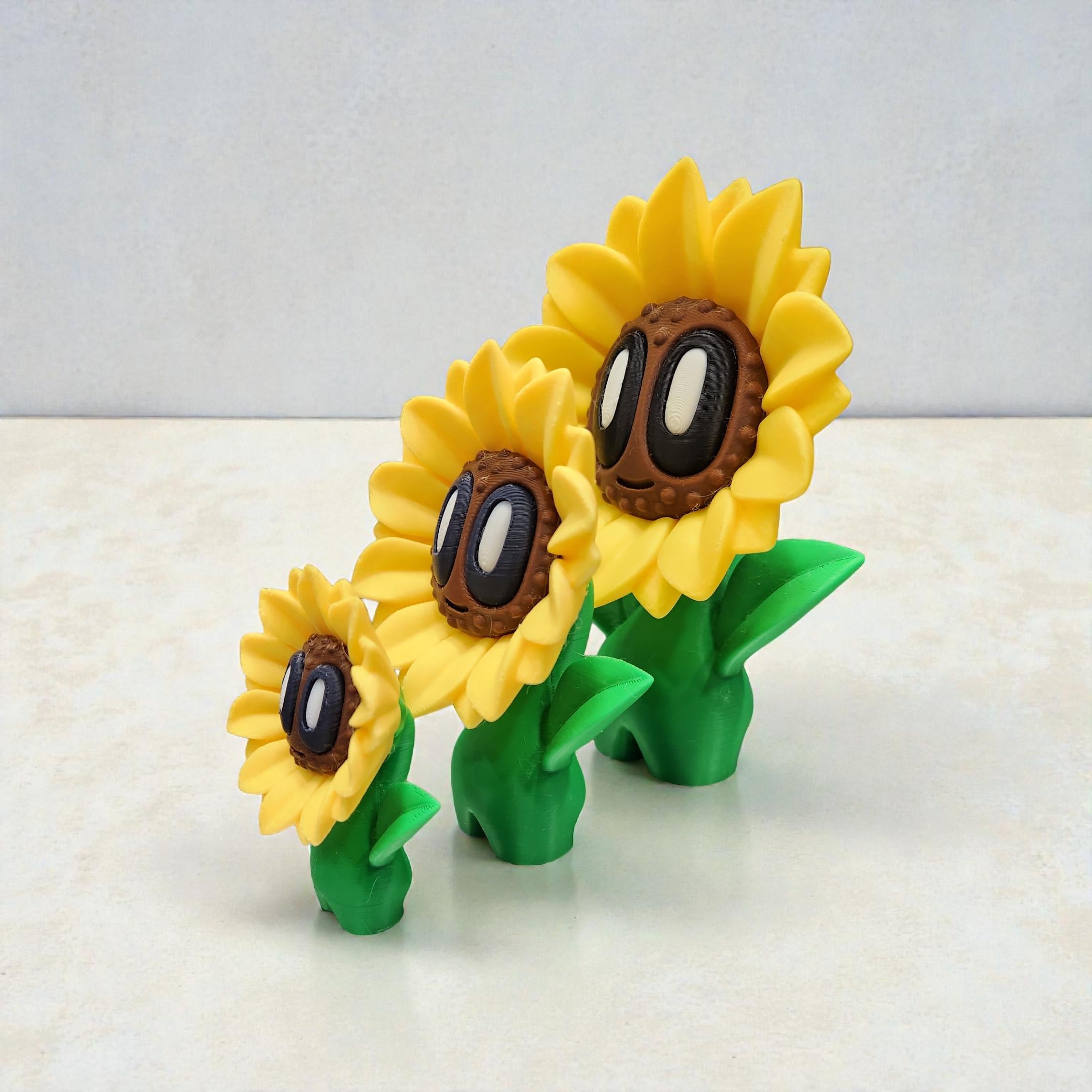 Cheeky Sunflower Figurine - Funny 3D Printed Desk Decor - Cute