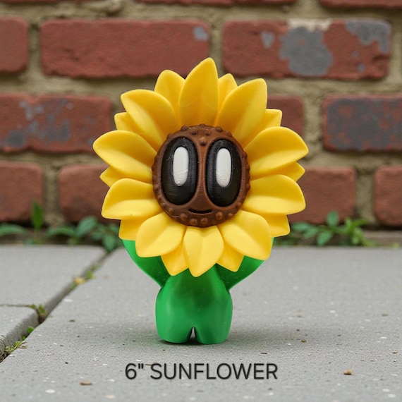 Cheeky Sunflower Figurine - Funny 3D Printed Desk Decor - Cute