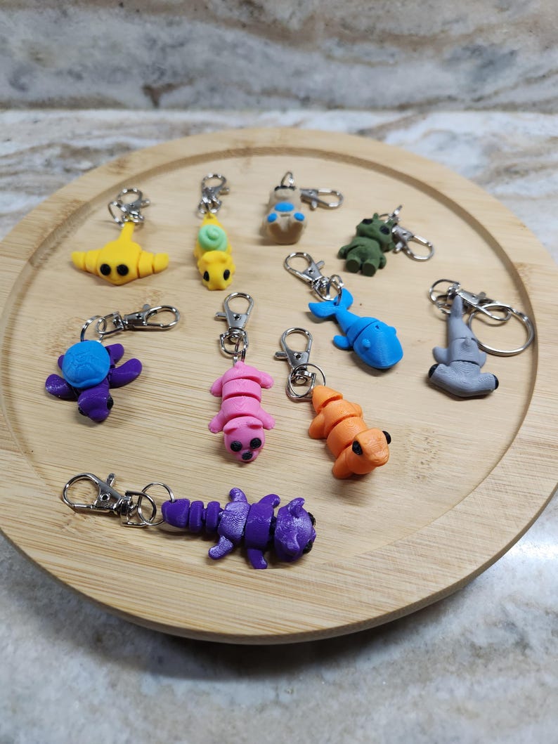 3D Printed Animal Keychains: Adorable Creature Accessories - Etsy