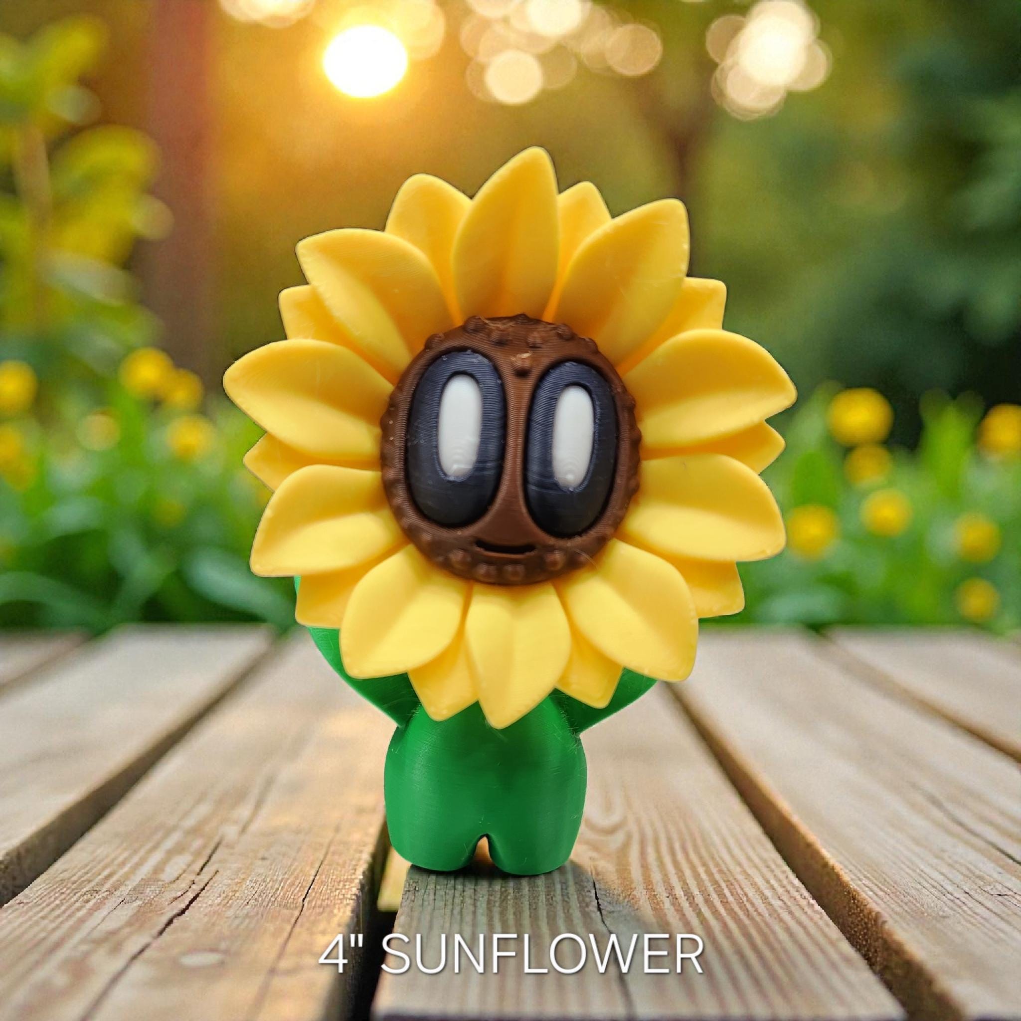 Cheeky Sunflower Figurine - Funny 3D Printed Desk Decor - Cute