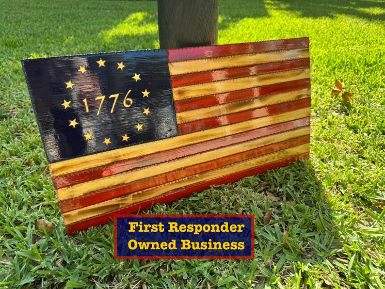 Handmade Betsy Ross, 1776, American Flag: Wooden Wall Art Decor ...