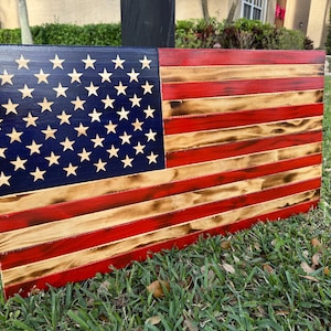 American Flag, Wooden, Custom, USA, Patriotic, Wood Flag, Handmade, America, Personalized, Retirement, Promotion, Rustic, Gift, Engraved
