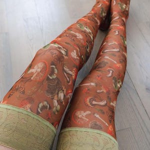 Close-up of thigh high details