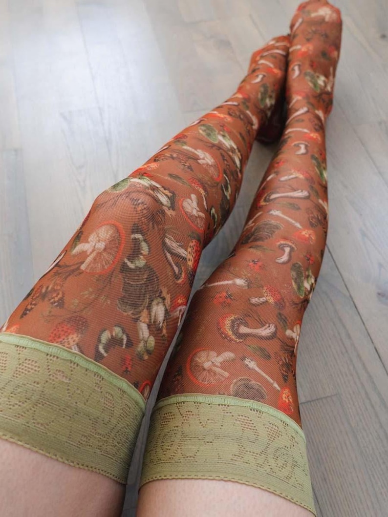 Close-up of thigh high details