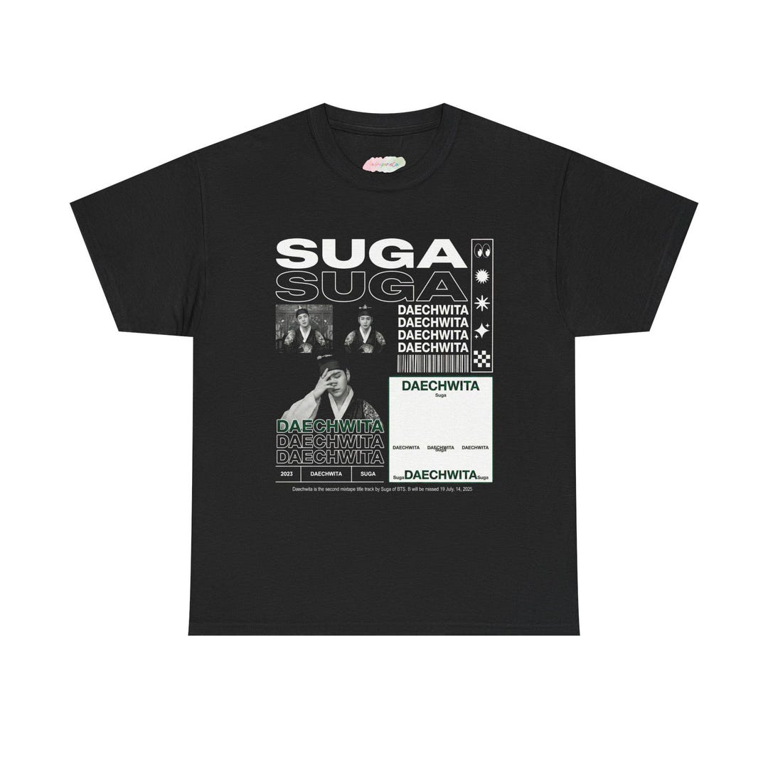 Suga Tee Rapper Suga Daechwita Graphic Tee | K-pop Rapper Photo Collage Shirt - Etsy