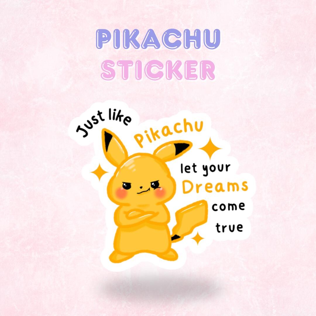 Pikachu Message Pikachu Inspired Pokemon Quote Sticker/decal - Etsy