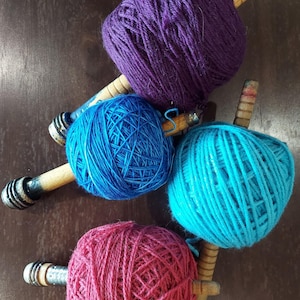 Nostepinne Yarn Ball Winder - Vintage Wooden Spindles - Yarn Cakes - Free Shipping!