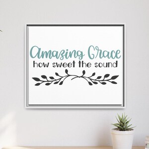 Framed Faith-based Wall Art Inspirational Home Decor Amazing Grace Gift for Musicians Religious Art Christian Decor Housewarming Gift Idea