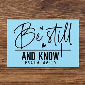 Religiöse Karte Geschenkidee Be Still Christian Notecard Sonntagsschule Lehrer Geschenkidee Geschenk für Bibelarbeit Kirchenfreund