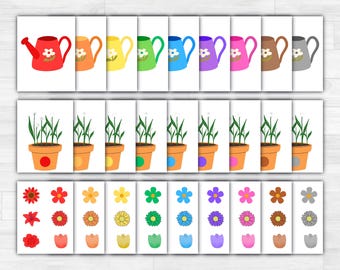 Flower Color Matching Activity: Toddler Learning Printable (PDF Download)