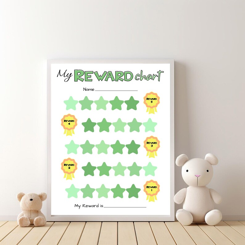 Printable Reward Chart for Kids Behavior Tracker Routine Chart for ...