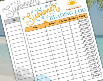 Printable Summer Reading Log for Kids: Book Tracker (PDF Download)