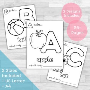 ABC Baby Shower Coloring Book Printable Alphabet Coloring Pages For Kids Baby Shower Activity Book Printable Baby Gift Keepsake PDF