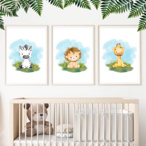 Safari Nursery Wall Art | Nursery Wall Art | Nursery Prints | Animal Prints | Kids Room Decor, Boho Nursery | Playroom Wall Art