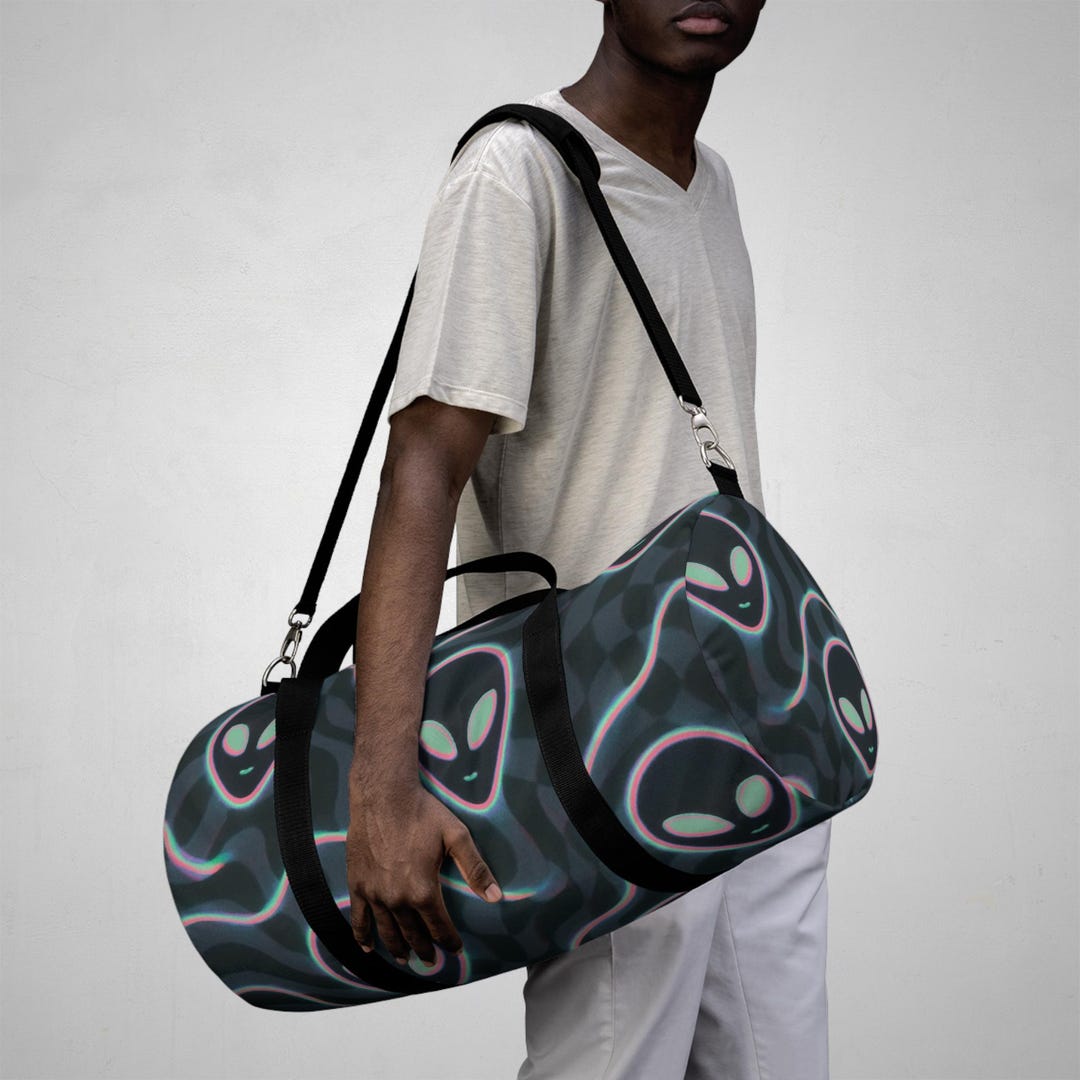 Alien Adventure Duffel | 'alien Warp Wave' Extraterrestrial Travel Bag ...